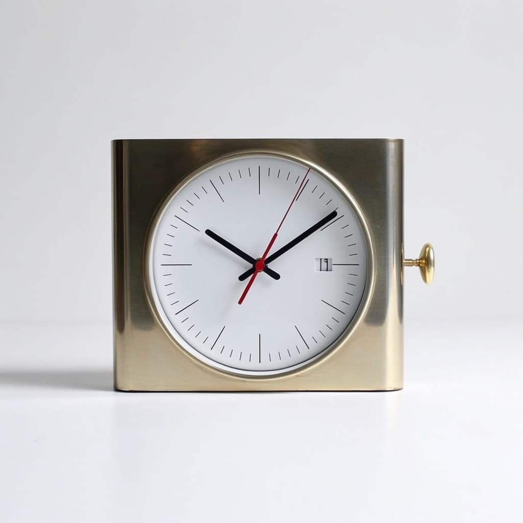 Brass Skeleton Desk Clock